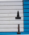 Black metal extended T-shaped gate hinge for wood gates and fences with mounting holes
