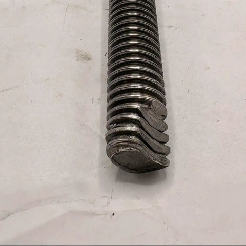 Heavy Duty Acme Lift Rod And Nut Replacement For Square Frame Jacks showing threaded rod with worn acme threads.