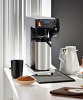 Axiom Dual Voltage Airpot Coffee Brewer With LCD, Programmable Brew Levels, Cold Brew Lockout, and Tank Temperature Control