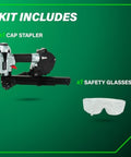 Cap Stapler For Roofing Felt Foam Insulation And House Wrap On The Job Ready Lightweight Pneumatic Nailer 18 Gauge