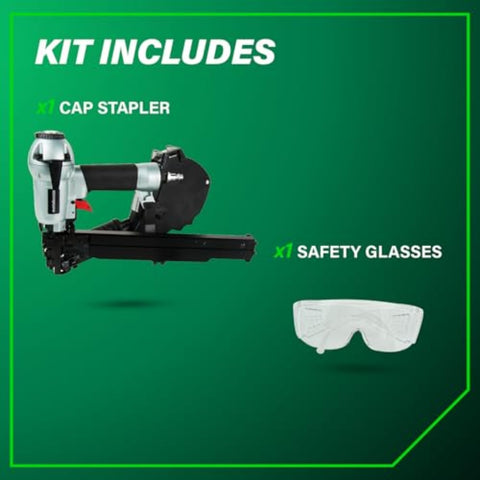 Cap Stapler For Roofing Felt Foam Insulation And House Wrap On The Job Ready Lightweight Pneumatic Nailer 18 Gauge