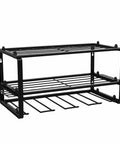 Heavy Duty Power Tool Organizer Wall Mount Shelf With Three Layers Iron Build 160 Lb Capacity Cordless Drill Hanger And Battery Tools Holder