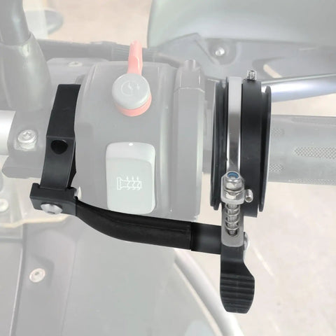 Universal Cruise Control Throttle Assist Thumb Throttle Lock Adapter Clamp Kit For Motorcycles Fits 7/8 Inch And 1 Inch Handlebar Bars Black Easy Install With Detachable Rubber Inserts For Most OEM And Aftermarket Grips