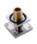 Brass Shower Body Sprays With Four Massage Jets, Wall Mounted Spa Side Sprayer Set, Square Chrome Finish, connector view