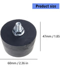 8mm Thread Shock Absorbing Feet For Compressors And Oil Free Machines Nonslip Rubber Pad With Mounting Hardware, Screws And Nuts