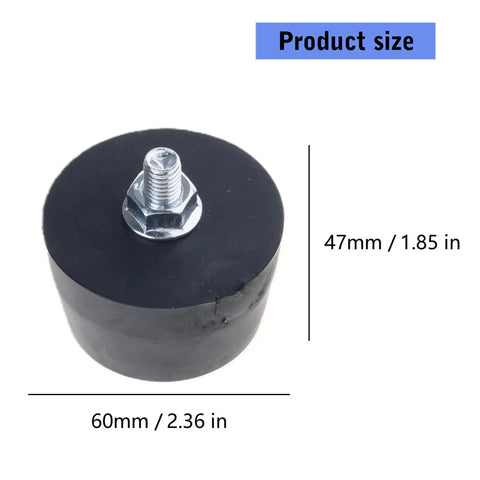 8mm Thread Shock Absorbing Feet For Compressors And Oil Free Machines Nonslip Rubber Pad With Mounting Hardware, Screws And Nuts