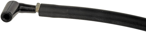 Dorman 926-391 4WD actuator vacuum check valve, side view, black plastic elbow with straight shaft.