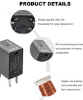 Top Shelf 2 Pack 4 Pin Car Ac Standard Cooling Relay 12V 40A Heavy Duty High Power Switch for vehicle fan starter with copper coil.