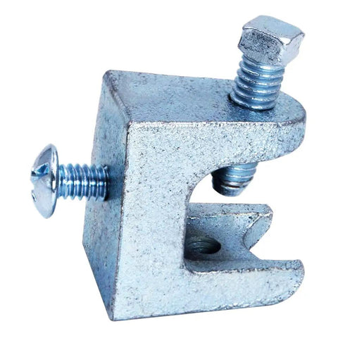 Fifty Pack Hella Tough I Beam Clamps For Securing Fire Extinguishers Without The Drill Hassle Includes All Necessary Screws Dead Simple Snap On Setup Straight Up Dependable Gear In Silver clamp with screws