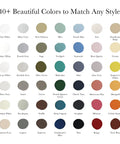 Color chart featuring shades for Chalk Finish Paint For Furniture And Cabinets No Priming Or Sanding Water Based Low VOC French Quarter Green
