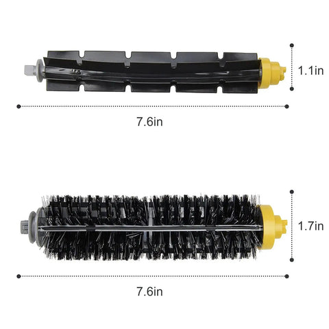 Replacement Brush Rollers And Side Brush Kit For Roomba 600 And 500 Series Vacuum Cleaners Fits Models 595 610 620 630 635 650 655 660 665 671 680 690 695 Easy Install Replenishment Set For Deep Edge Cleaning And Keeps Floors Fresh