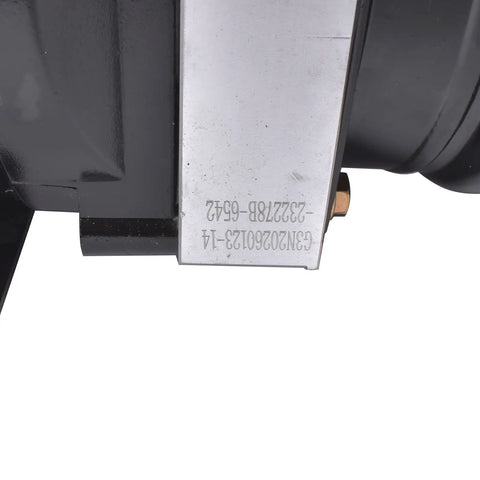 Close-up of steel bracket on Beast Mode Heavy Duty 110V Hydraulic Power Unit for Car Lifts with etched serial number