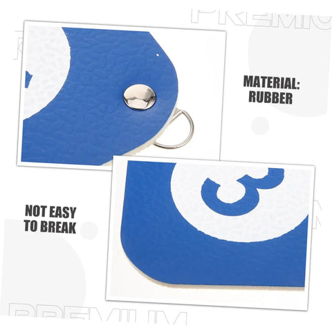 Close-up of Two Pack Rubber Fencing Targets For Practice And Training, durable blue rubber with metal fastener detail.