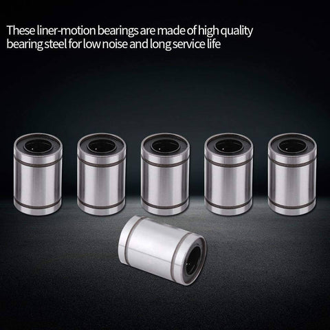10 Pack 12x20x30mm Linear Bearings For 12mm Rods Smooth Ball Bearing Slides For CNC And 3D Printer Projects Steel Construction