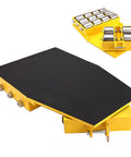 Heavy Duty Equipment Mover Dolly Built Like A Tank with rubber surface and dual steel rollers for easy machinery transport.