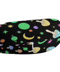 Travel Neck Pillow For Adults, U Shaped Memory Foam Support, Breathable Polyester Cover, Neon Mushrooms Design close-up