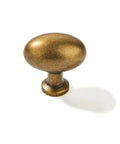 10 Pack Antique Brass Cabinet Knobs Made From High Quality Metal Solid Heavy Duty Oval Cupboard Drawer Hardware For Kitchen