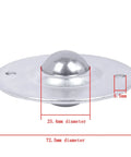 Heavy Duty 1 Inch Ball Transfer Bearings Set Of 6 With 360 Degree Rotation 2 Hole Flange Mount Carbon Steel Caster Rollers