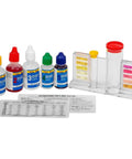 Five Way Pool Test Kit For pH, Chlorine, Bromine, Alkalinity, DIY Water Testing With Clear View Block And Color Chips, Includes Case