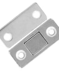 Stainless Steel Cabinet Door Magnets Set 10 Pcs Sliding Door Catches With Double Sided Tape For Cabinets Closets Drawers Concealed Magnetic Hardware Durable Rust Resistant No Drilling Needed close-up view