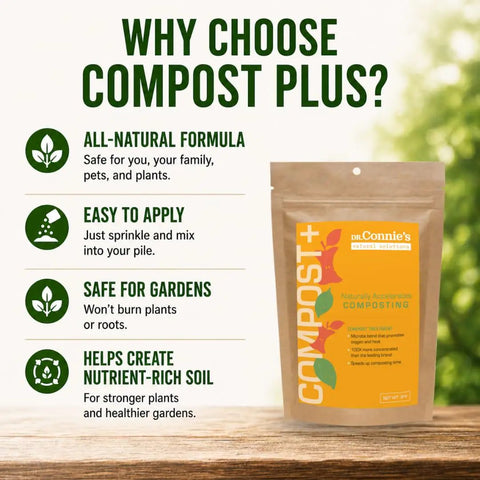 Package of 100X Concentrated Compost Starter And Accelerator For Bins Tumblers And Piles Odor Control And Fast Decomposition
