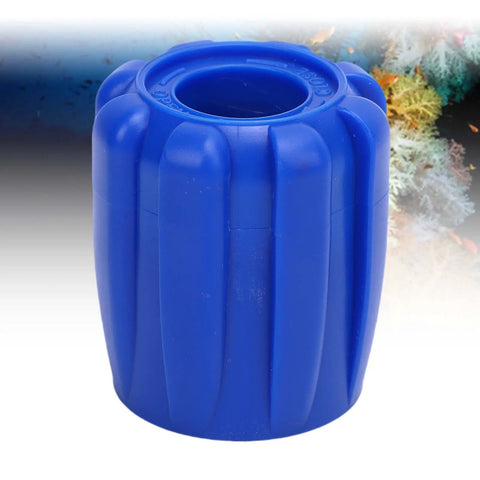 Rugged Rubber Diving Tank Valve Knob For Scuba Gear, Yoke Valve, Blue Finish, Easy Grip, Secure Operation, Safety Focused