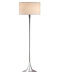 Florenza 61 Inch LED Floor Lamp With Dimmer And Two 360 Degree Dimmable LED Bulbs Included, Antique Satin Brass Finish