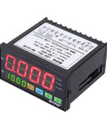Weighing Controller Load Cell Indicator With Two Relay Outputs Four Digit Dialed In Nixie Tube Style LED Display For High Precision Weight Control And Auto Accumulation Mean Works With Various Pressure And Weight Sensors, black