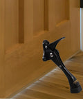 Heavy Duty Door Stopper For Bottom Of Door With Smooth Braking Mechanism, Zinc Alloy Construction, No Slam Safety, Floor Mounted