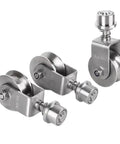 Built Tough 304 Stainless Steel Sliding Gate Caster Wheel Featuring Spring Shock Absorption Universal Rotating V Groove Pulley