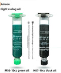 DIY Ready UV Curing Solder Mask Ink Set For PCB Repair Two Bottles In Black And Green Solder Resist Ink For BGA PCBs Insulation