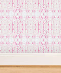 Rock Solid Abstract Wallpaper with Faux Acid Pattern designed for Busy Homes and Shops PVC Free Heavy Duty Polyester Face in pink design.