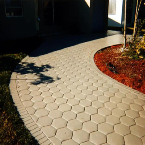 Hexagon Pavement Molds 2 Pack Reusable Walkway Path Maker For Concrete Pavers Garden Patio Lawn Backyard Pathway Paver Mold Set Durable