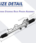 Power Steering Rack And Pinion Assembly Direct Fit For Toyota Tacoma And 4Runner 1995 Through 2004 hydraulic replacement size detail