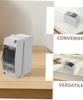 Weatherproof Electrical Junction Box With Transparent Cover For Outdoor Industrial Control Panels And Power Enclosures, IP65 Rated, shown on a table