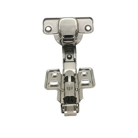135 Degree Bi Fold Blind Corner Cabinet Hinges Full Overlay Face Frame Concealed Soft Close Hardware Two Pack Heavy Duty Tough Build showing front view.