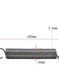 Premium Stainless Steel Extension Spring With Dual Hook Ends Built Tough For Heavy Duty Rigging And No Sweat Assembly 3.5 Mm Wire Fifty Cm Length, showing 260mm length and 3.5mm wire gauge.