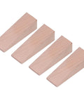 Four Pack Wooden Door Stops Anti Slip Nail Free For Doors In Living Room, Bedroom, And Bathroom Seams With Reinforced Hollow Design