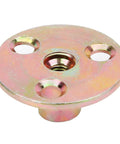 3 Hole Flange T Nut Set In Galvanized Iron For Furniture Fixing And Connection M6 Tee Round Base Nuts Built For Tough Vibration Control