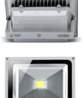 JUDYSSY Spot Lighting Led Flood Light Outdoor, Waterproof Security Lights, Supe, Warm Light,100W, showing aluminum heat dissipation design.