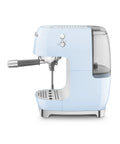 Totally Iconic Retro Espresso Maker With Cold Brew Feature, Packin 15 Bars Of Pressure, Smooth Operation Steam Wand, Exact Temp Control, Huge 47 Oz Tank In Chill Pastel Blue, side view.