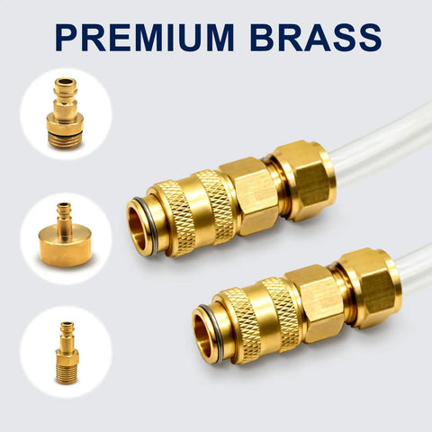 Premium brass components of Hydraulic Steering Bleed And Filler Kit For Boats Remove Air And Flush Fluid To Fix Hard To Turn Steering Pro