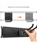 Heavy Duty Wall Mounted Garage Tool Organizer Rack With Adjustable Hooks And Tough Steel Frame showing adjustable garage hooks.