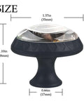 Crystal Glass Cabinet Knobs 4 Pack Round 1.37 Inch Drawer Pulls with dimensions for kitchen cabinets and closets