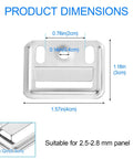 Heavy Duty Stainless Steel Wall Panel Clips 200 Pcs Hidden Backplate Fasteners dimensions 1.57in by 1.18in suitable for 2.5 to 2.8 mm panels.