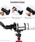 Installation steps for Zoom Telescope Eyepiece 7-21mm Focal Range For Astronomy, 15mm Eye Relief, fit into telescope.