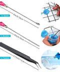 Dope Silicone Stir Sticks Kit 16Pcs For Resin Epoxy Crafting Includes spoon, muddler, tweezers, tool details for crafting projects