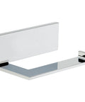 Single Post Toilet Paper Holder In Polished Chrome Wall Mounted Bathroom Accessory Minimalist Design That Fits Any Roll Corrosion Resistant Finish Built To Last No Fuss Install Durable Bathroom Hardware, angled view