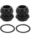 Two Pack PG36 Nylon Cable Glands Waterproof Cord Grip Connector With Washers Gaskets And Locknuts For Junction Box Adjustable Wire Grommet Protectors Suitable For 22 To 32 Mm Cables Black