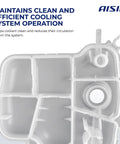 Aftermarket Coolant Reservoir Tank With Cap And Sensor Built To Crush The Heat Straight Swap Drop Right In Installation Durable Overflow Bottle Oem Replacement Cooling System Part For Daily Drivers close-up of white resin tank interior design